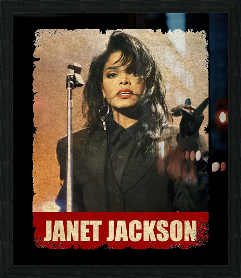 Janet Jackson 13 Picture Frame print