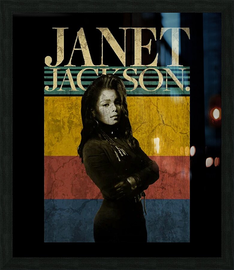 Janet Jackson 16 Picture Frame print