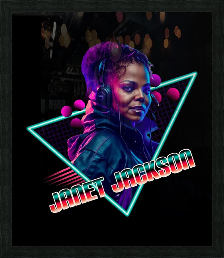 Janet Jackson 18 Picture Frame print