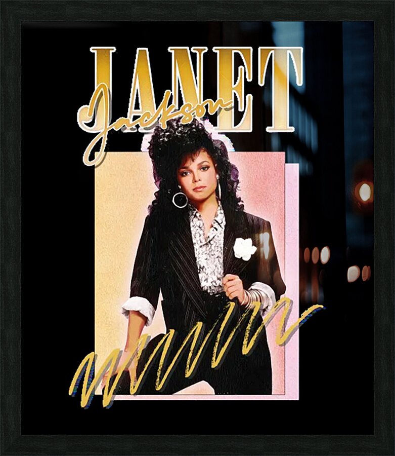 Janet Jackson 24 Picture Frame print
