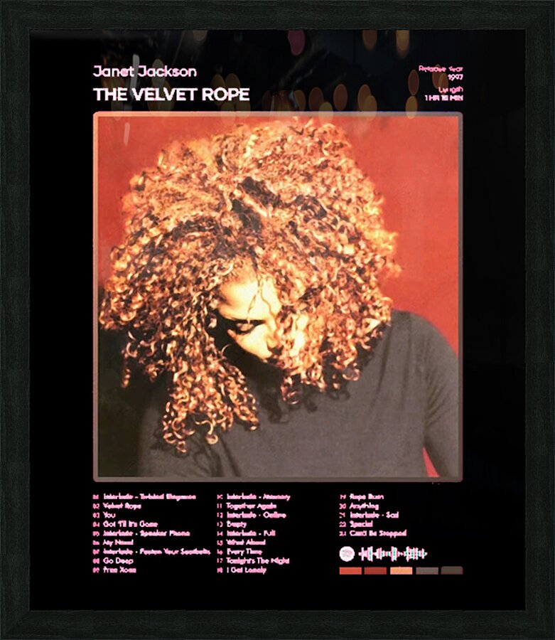 Janet Jackson 25 Picture Frame print