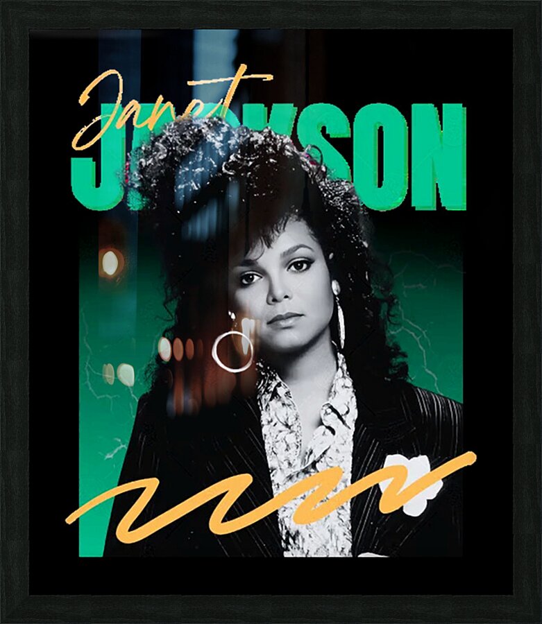 Janet Jackson 9 Picture Frame print