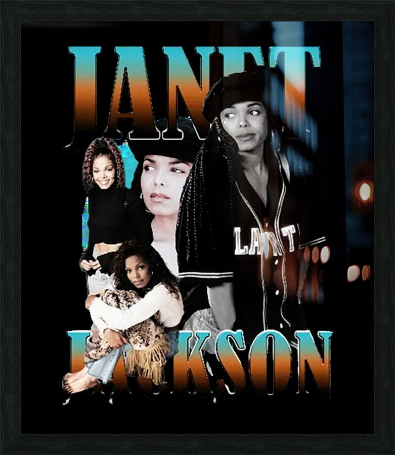 Janet Jackson 12 Picture Frame print