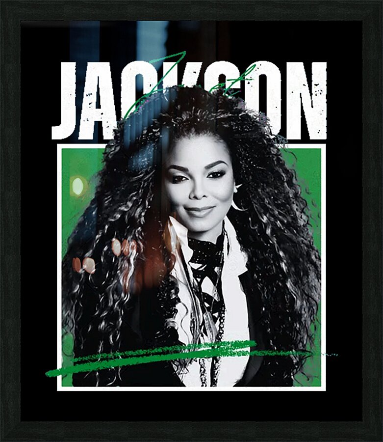 Janet Jackson 13 Picture Frame print
