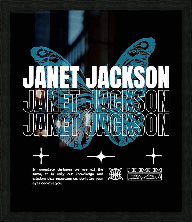 Janet Jackson 16 Picture Frame print