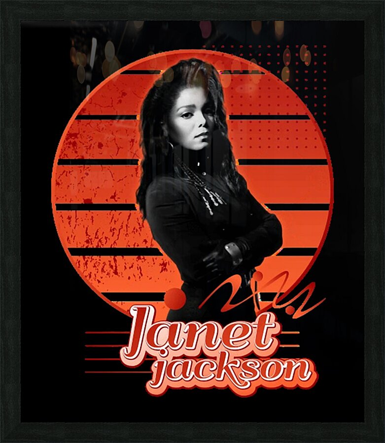 Janet Jackson 18 Picture Frame print