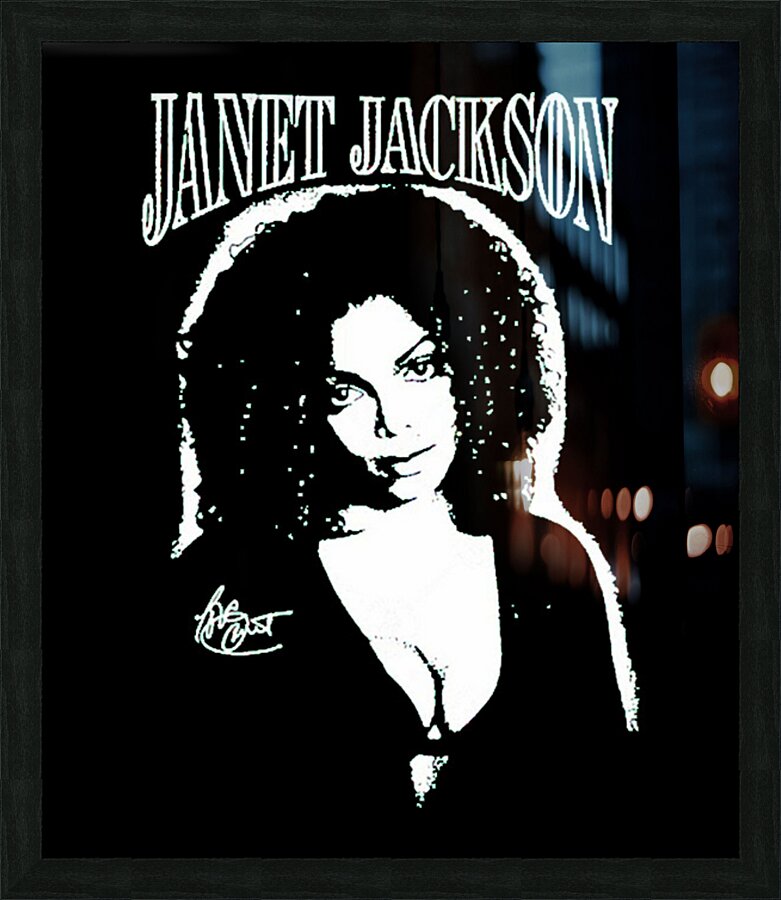 Janet Jackson 28 Picture Frame print