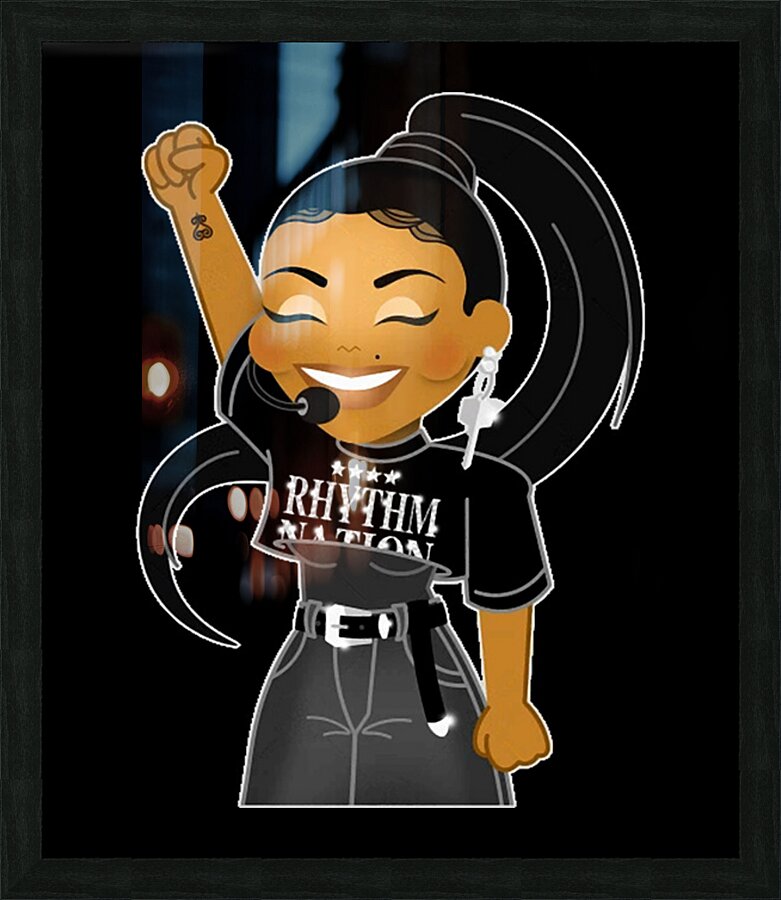 Janet Jackson 29 Picture Frame print