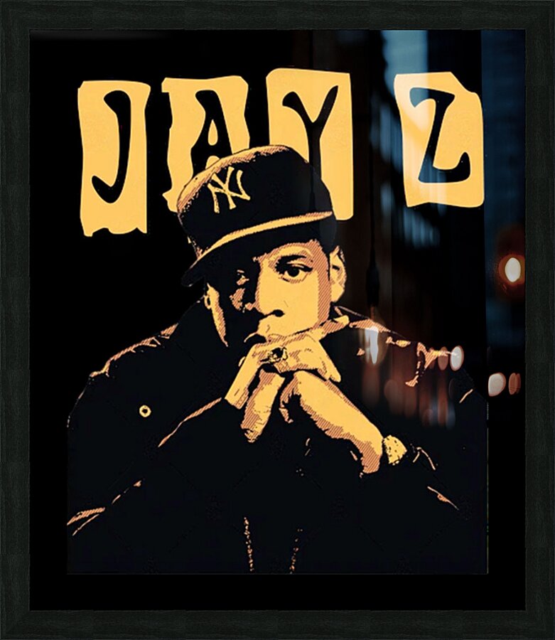 Jay Z 9 Picture Frame print