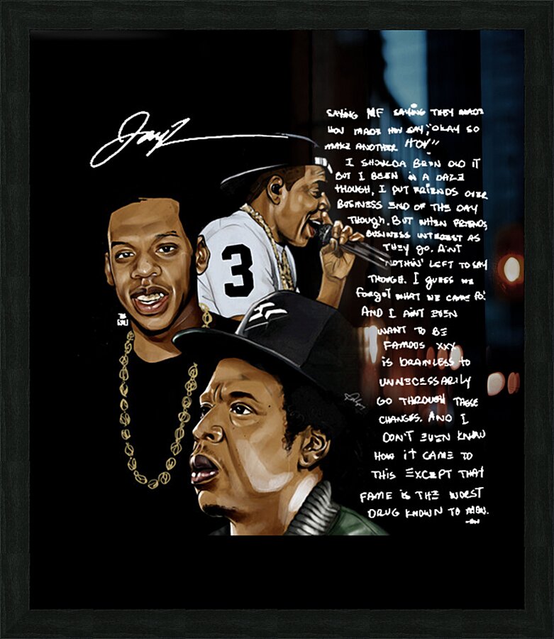 Jay Z 21 Picture Frame print