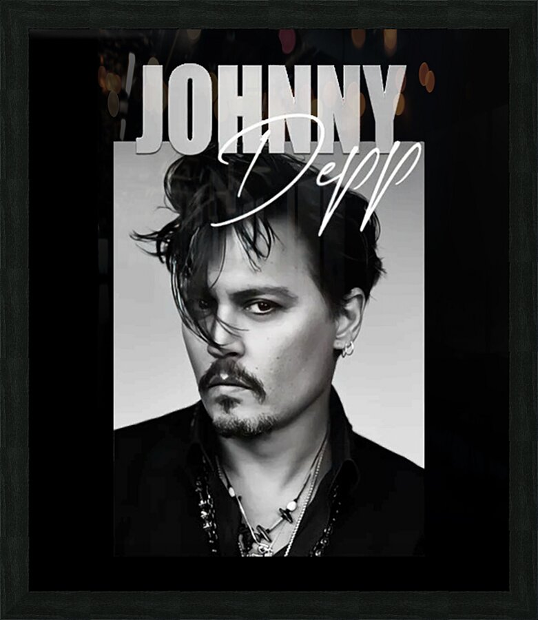 Johnny Depp 7 Picture Frame print