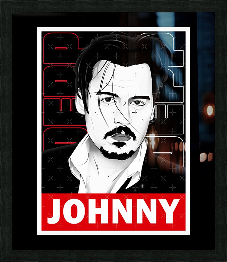 Johnny Depp 30 Picture Frame print