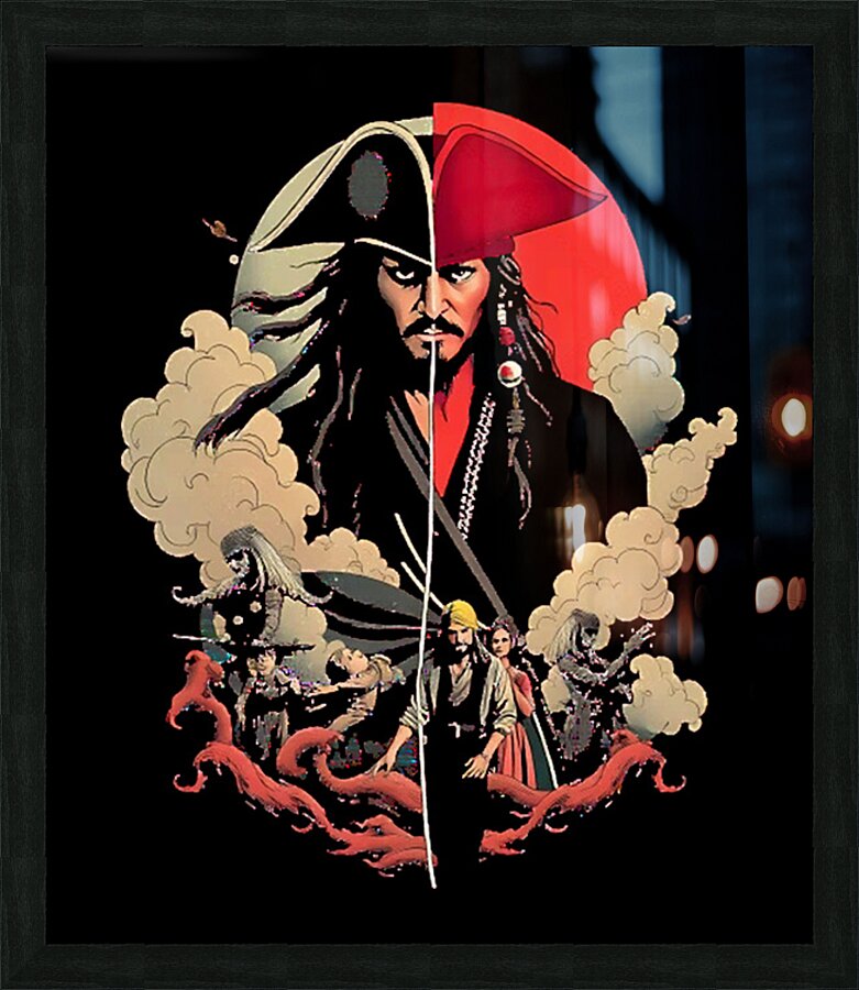 Johnny Depp 9 Picture Frame print