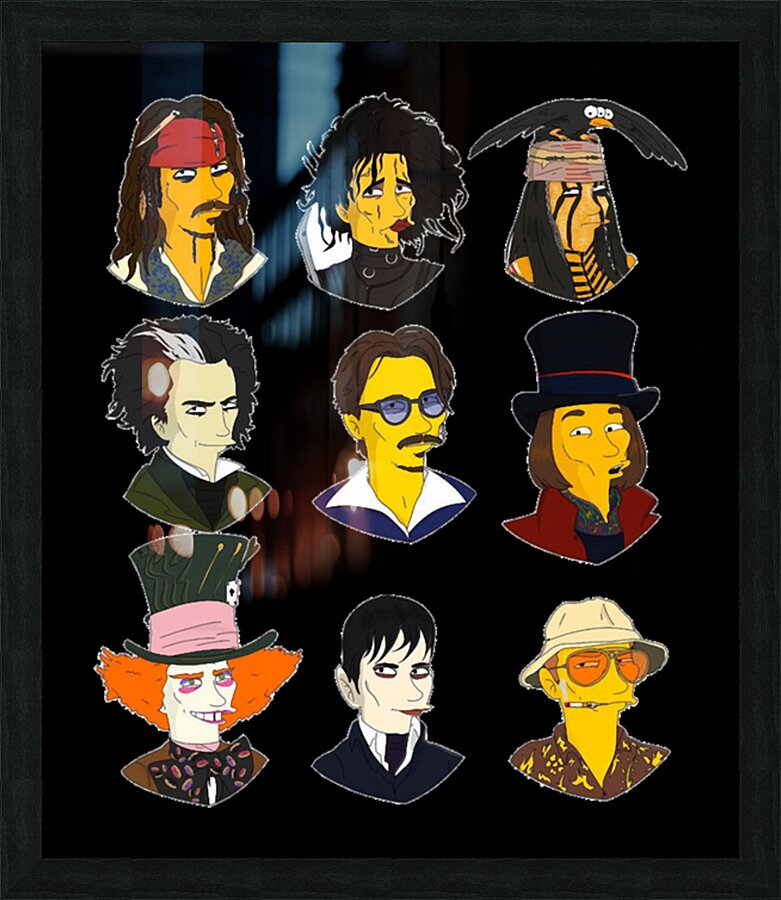 Johnny Depp 32 Picture Frame print