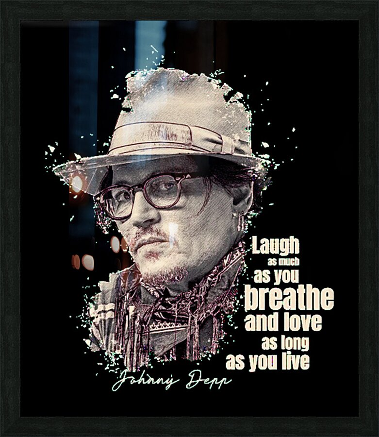 Johnny Depp 50 Picture Frame print