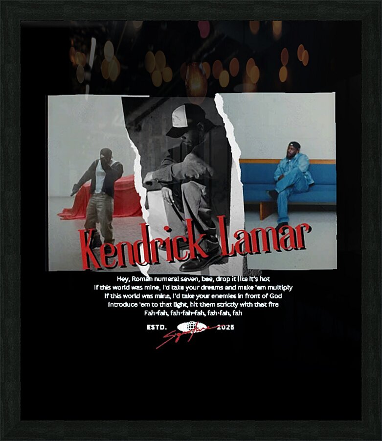 Kendrick Lamar 2 Picture Frame print