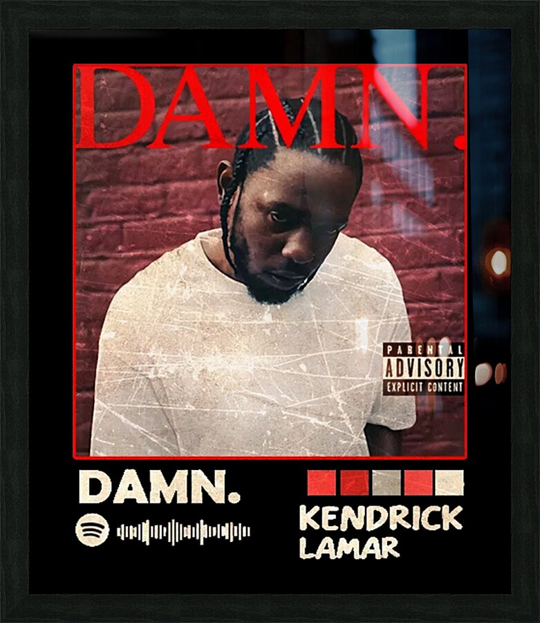 Kendrick Lamar 15 Picture Frame print
