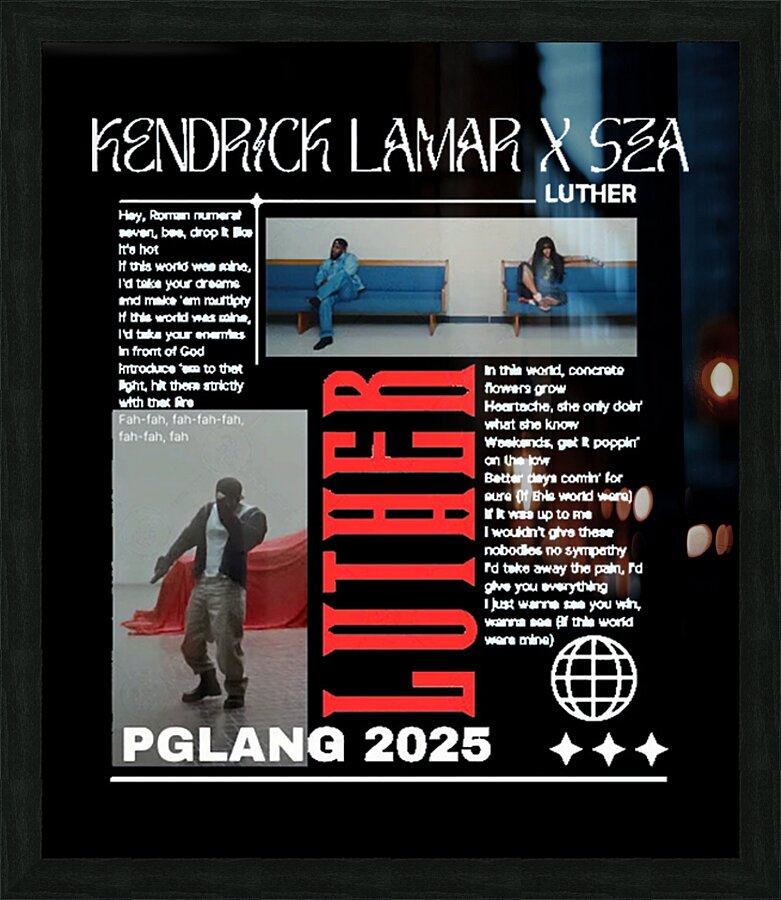 Kendrick Lamar 45 Picture Frame print