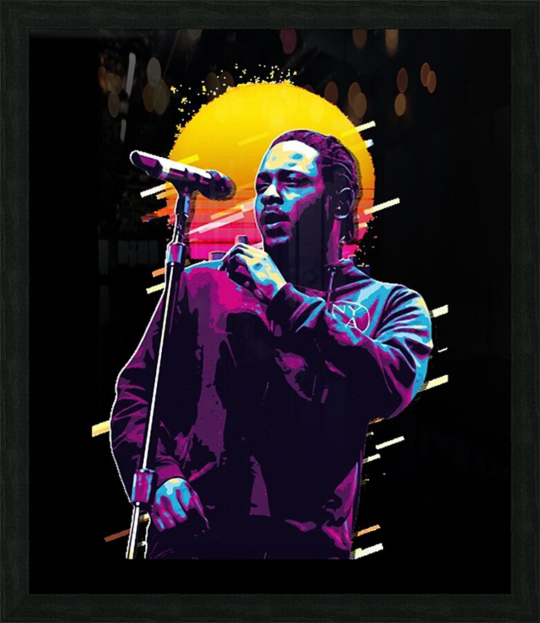 Kendrick Lamar 10 Picture Frame print