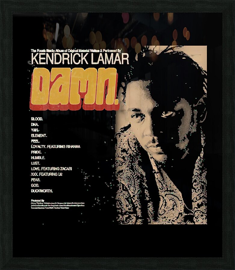 Kendrick Lamar 20 Picture Frame print