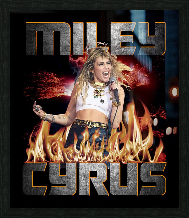 Miley Cyrus 25 Picture Frame print
