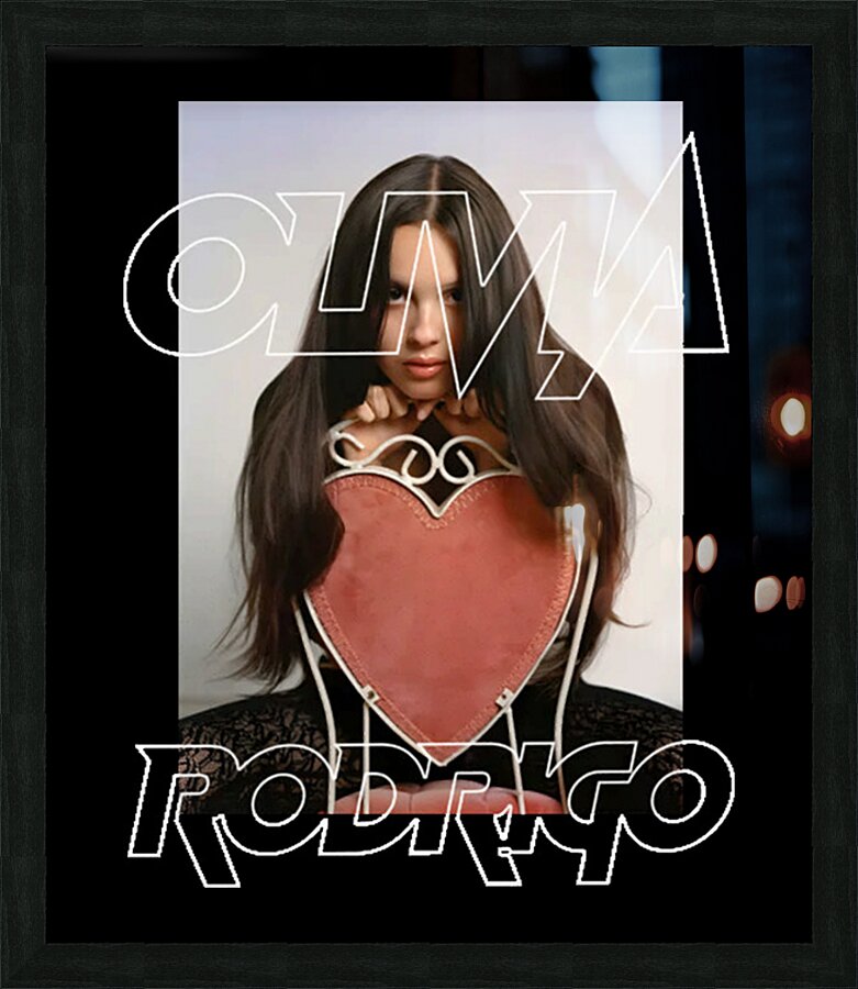 Olivia Rodrigo 9 Picture Frame print
