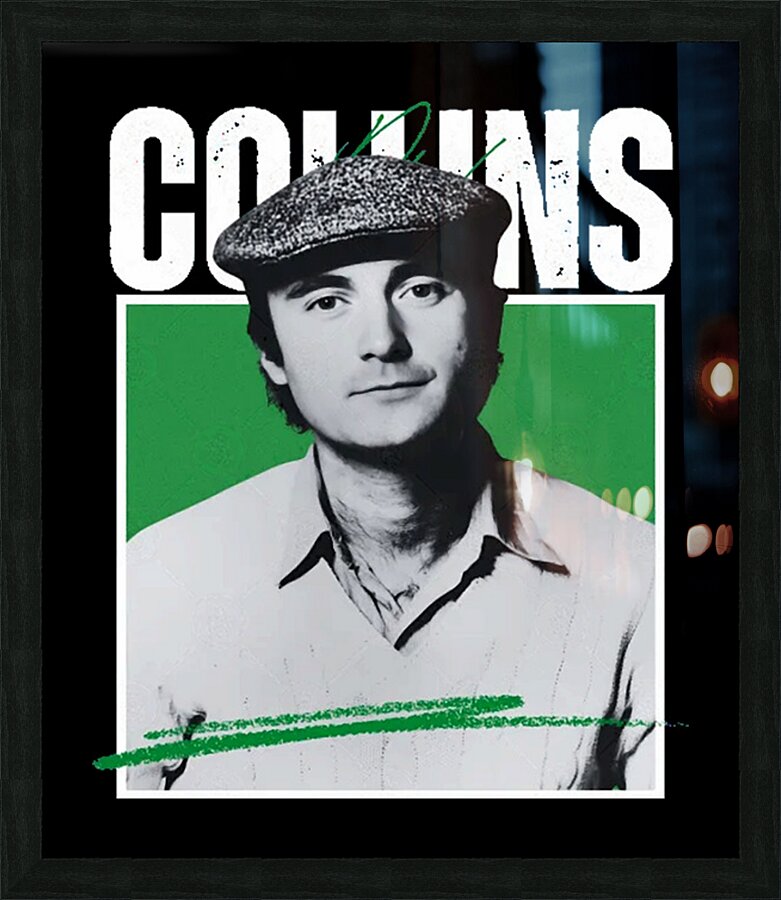 Phil Collins 14 Picture Frame print