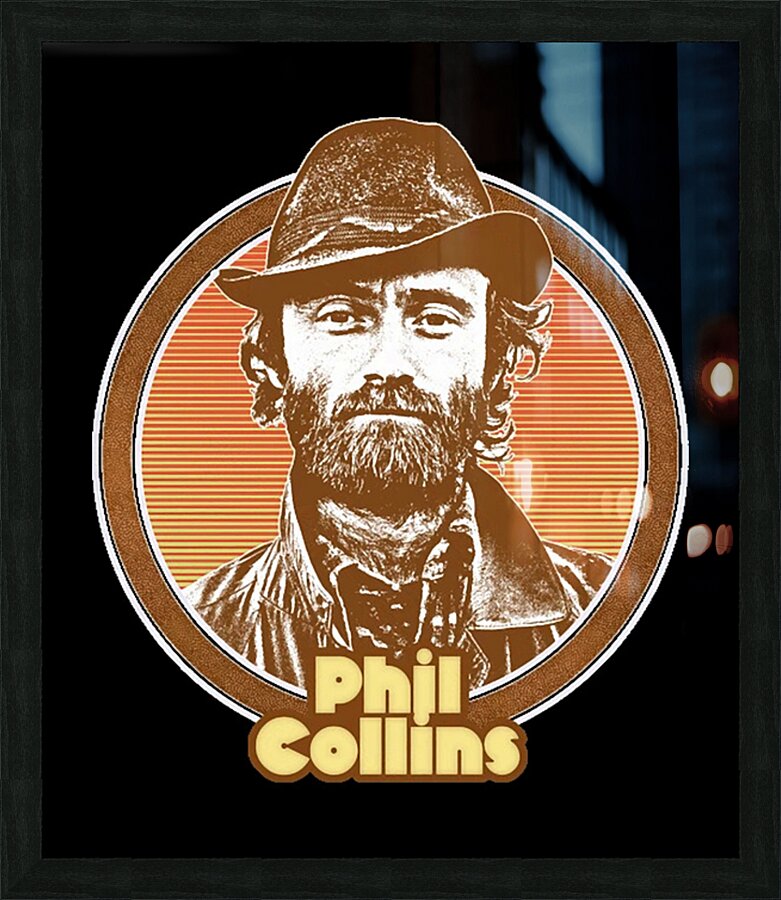 Phil Collins 18 Picture Frame print