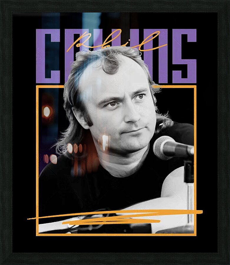 Phil Collins 32 Picture Frame print