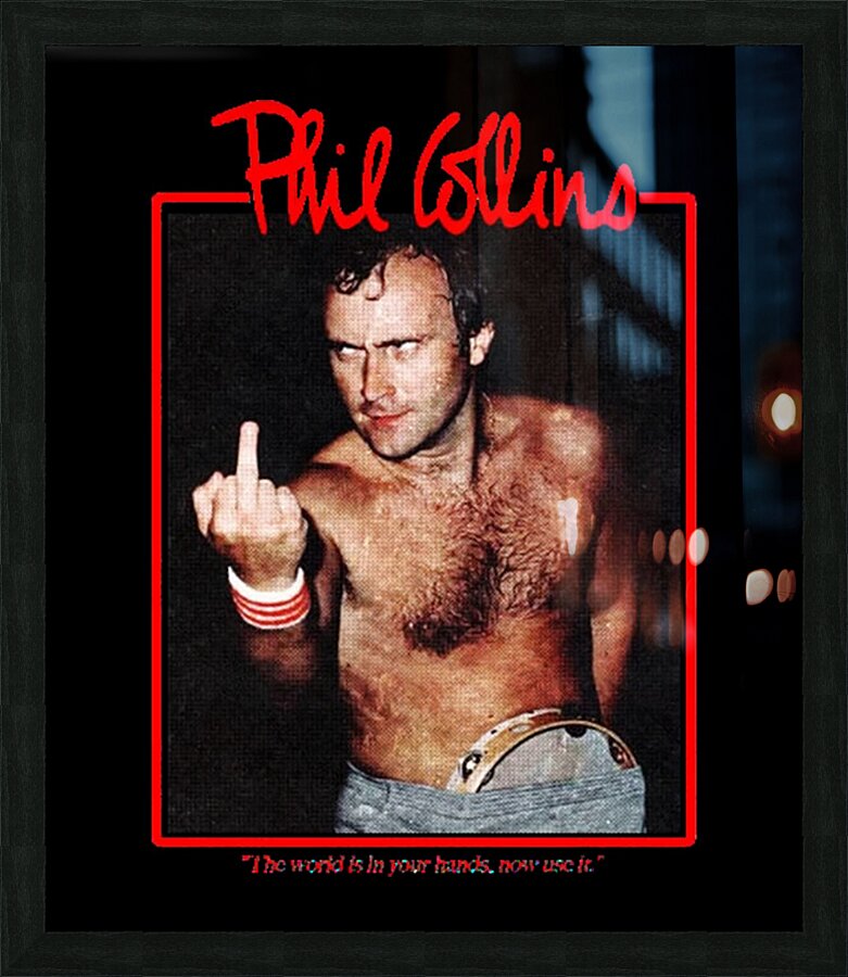 Phil Collins 35 Picture Frame print