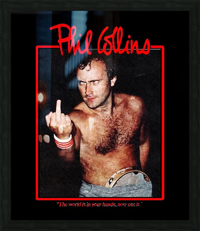 Phil Collins 52 Picture Frame print