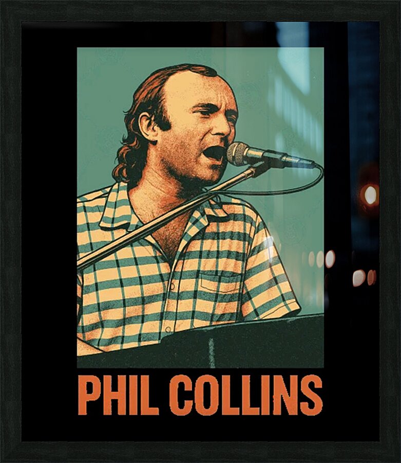 Phil Collins 7 Picture Frame print
