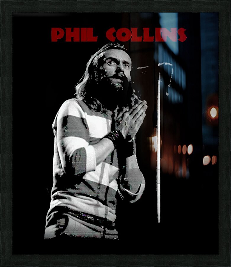 Phil Collins 13 Picture Frame print
