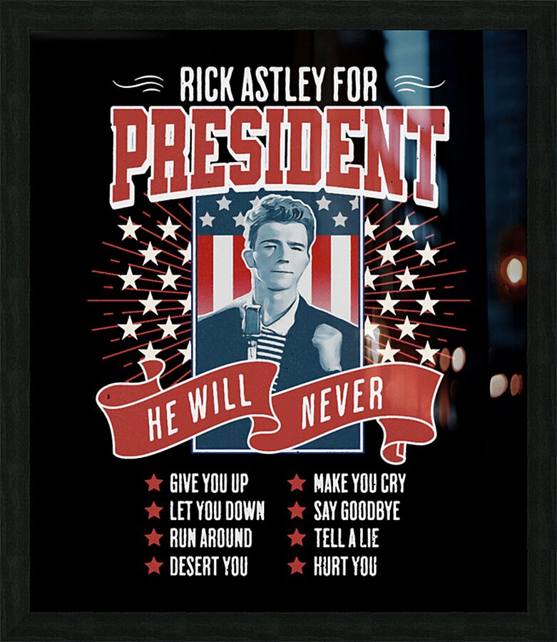 Rick Astley 23 Picture Frame print