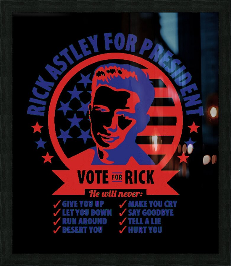 Rick Astley 38 Picture Frame print