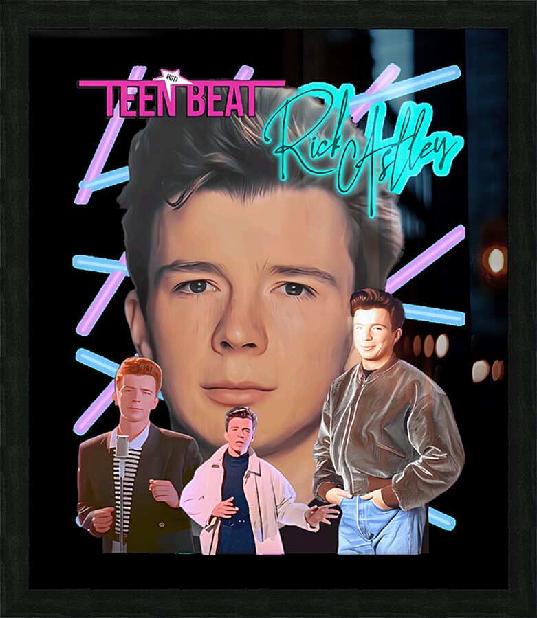 Rick Astley 39 Picture Frame print