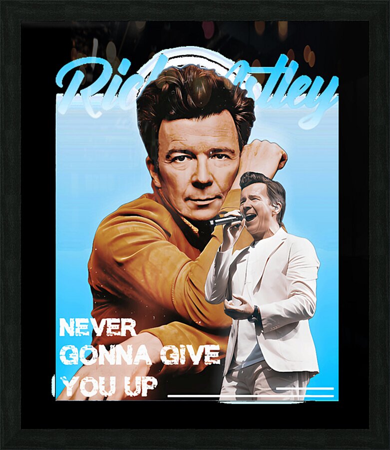 Rick Astley 47 Picture Frame print