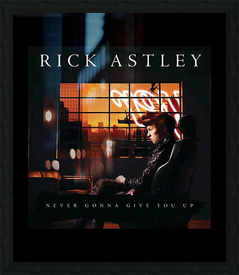 Rick Astley 50 Picture Frame print