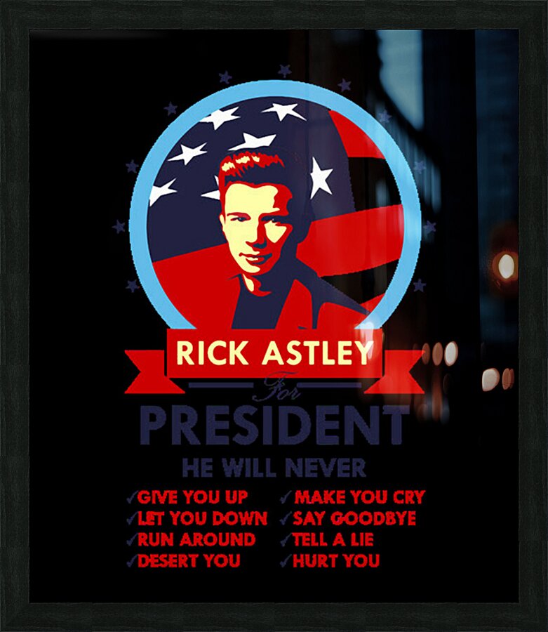 Rick Astley 63 Picture Frame print