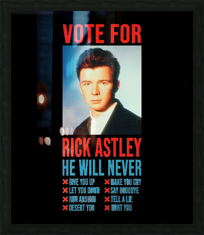 Rick Astley 71 Picture Frame print