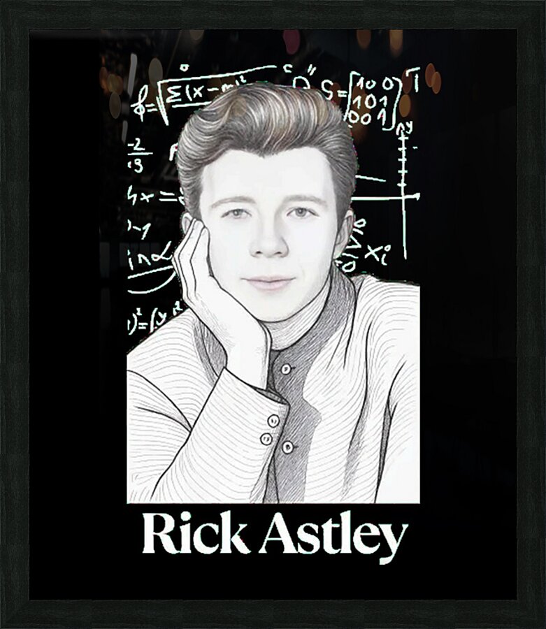 Rick Astley 75 Picture Frame print