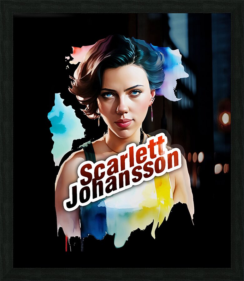 Scarlett Johansson 2 Picture Frame print