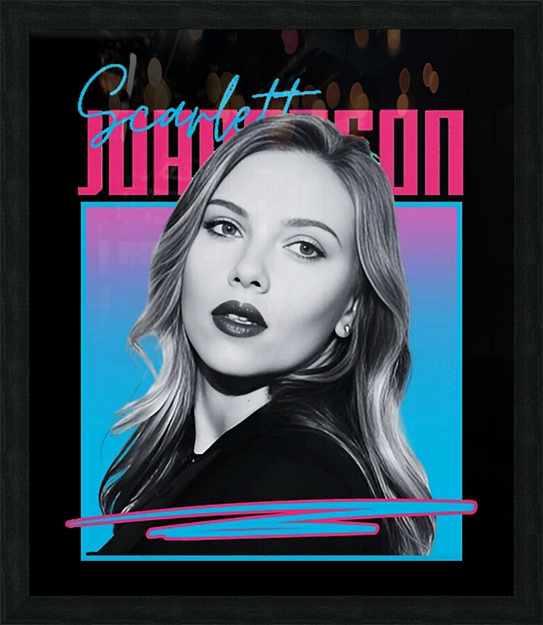 Scarlett Johansson 9 Picture Frame print