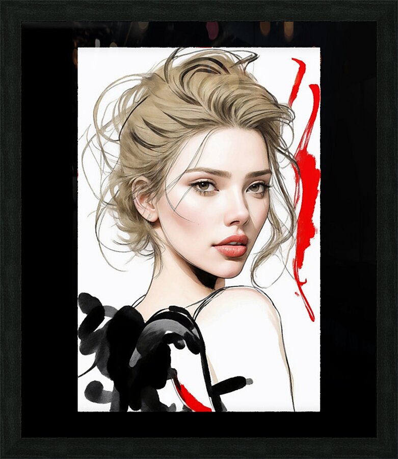 Scarlett Johansson 13 Picture Frame print