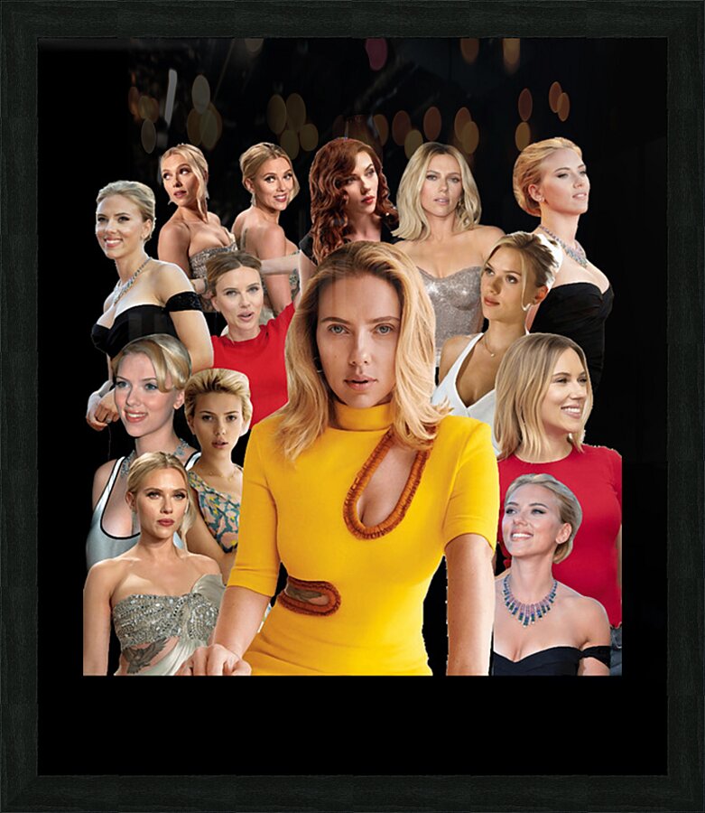 Scarlett Johansson 16 Picture Frame print