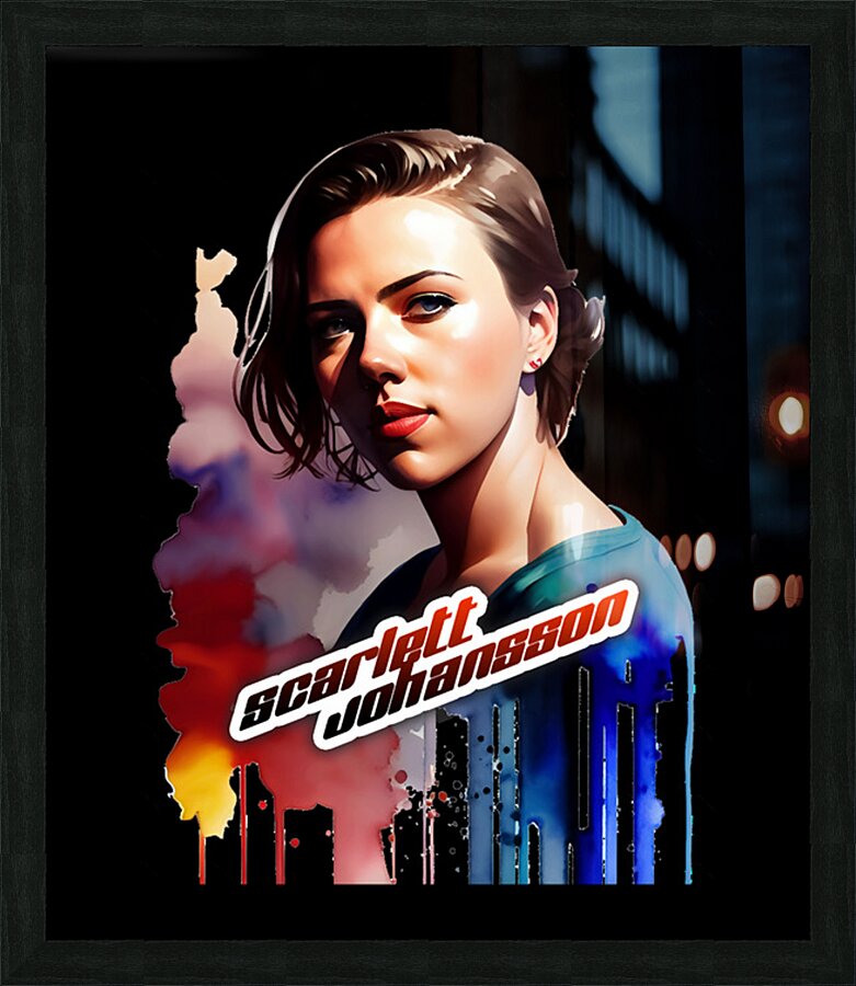 Scarlett Johansson 17 Picture Frame print