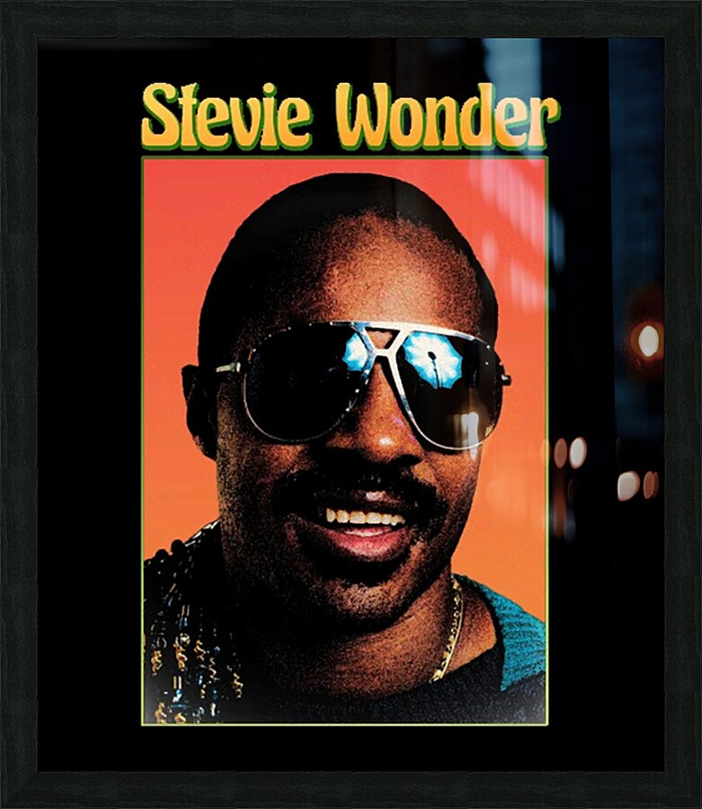 Stevie Wonder 13 Picture Frame print