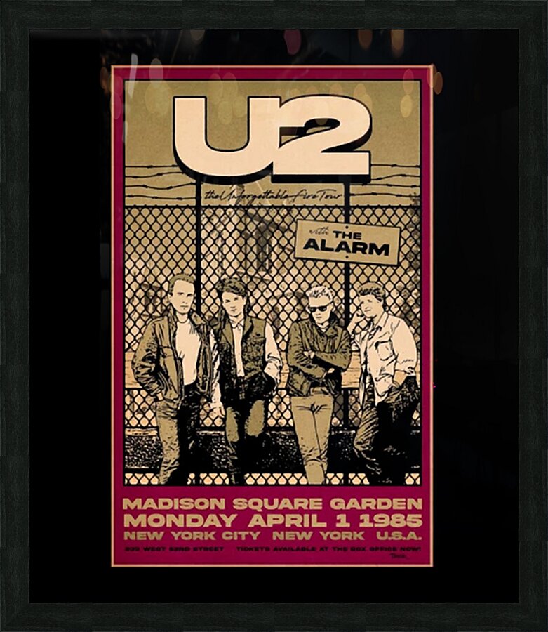 U2 41 Picture Frame print