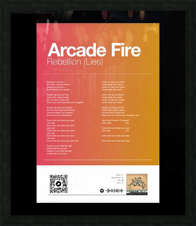 Arcade Fire 32 Picture Frame print