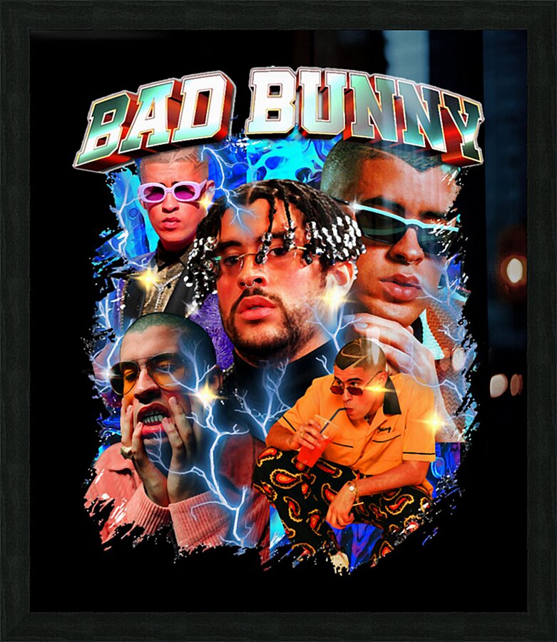 Bad Bunny 4 Picture Frame print